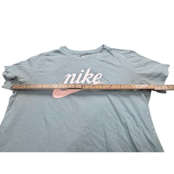 Nike Girls Light Blue Short Sleeve Tee Shirt - Picture 8 of 11